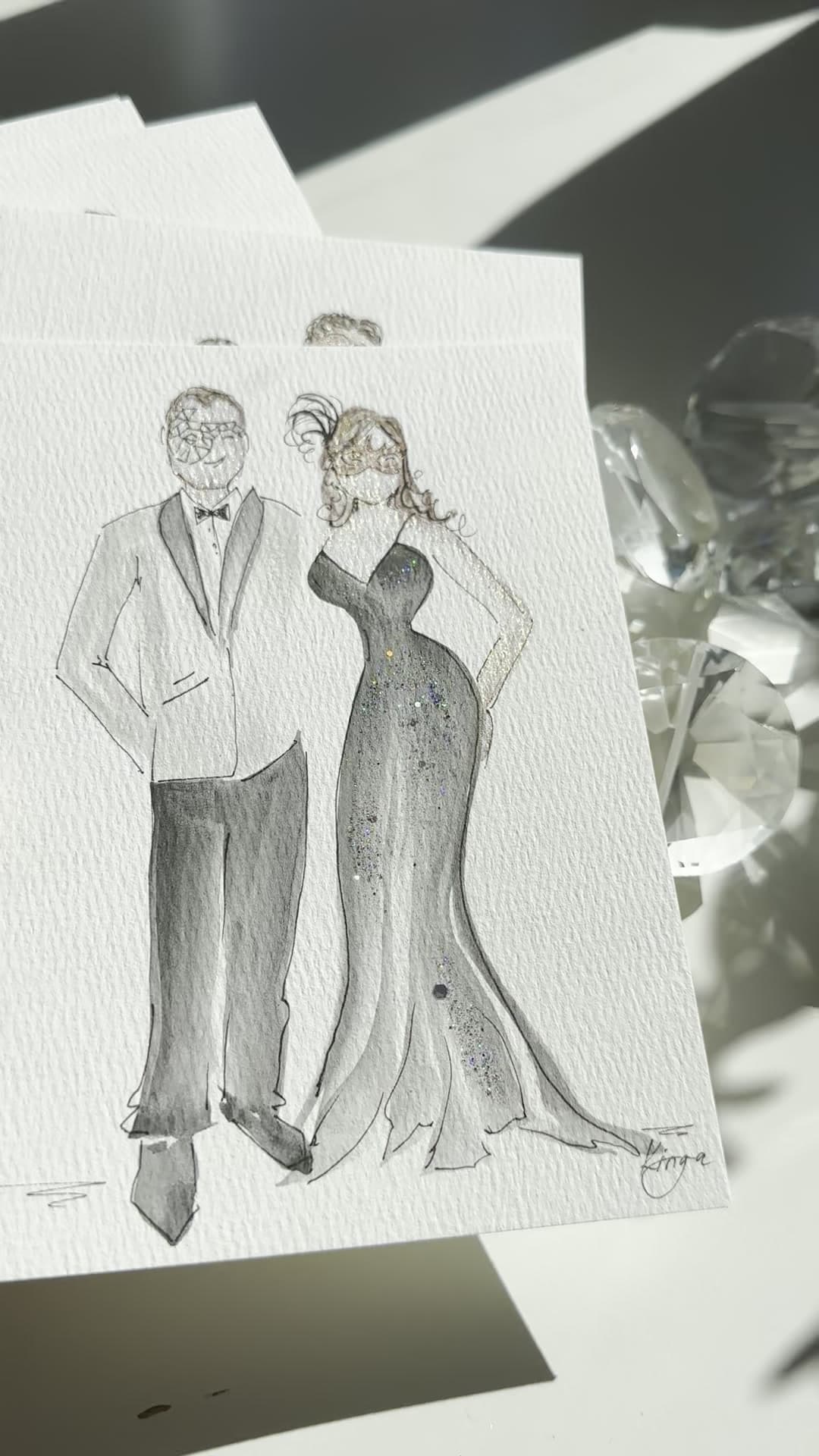 Guest illustration — watercolor fashion portrait