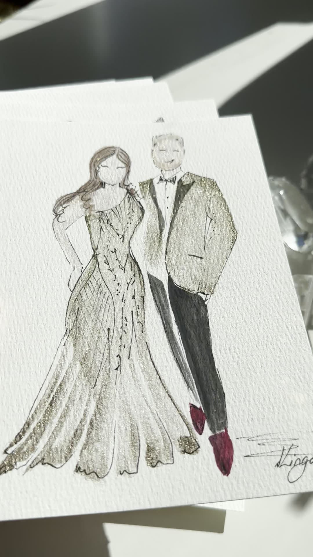 Guest illustration — watercolor fashion portrait, page 2
