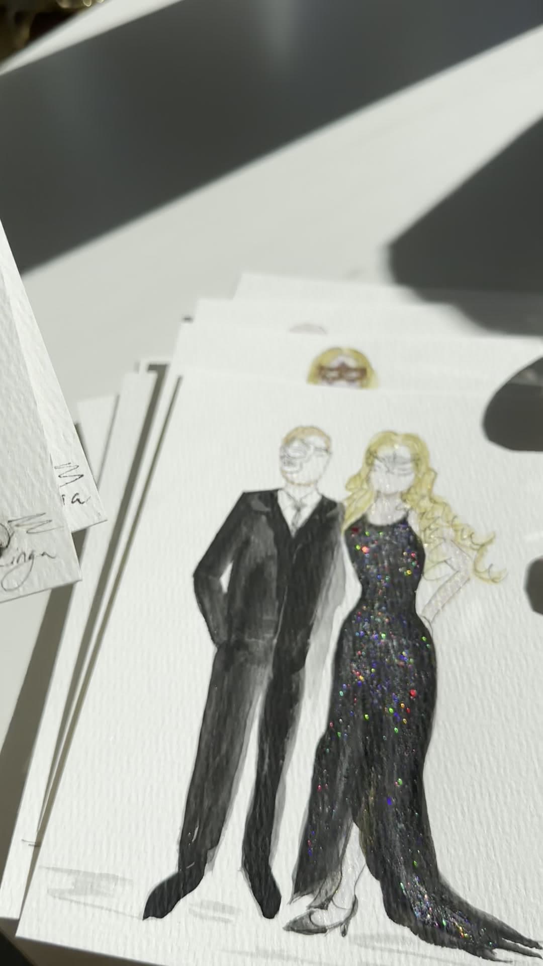 Guest illustration — watercolor fashion portrait, page 4