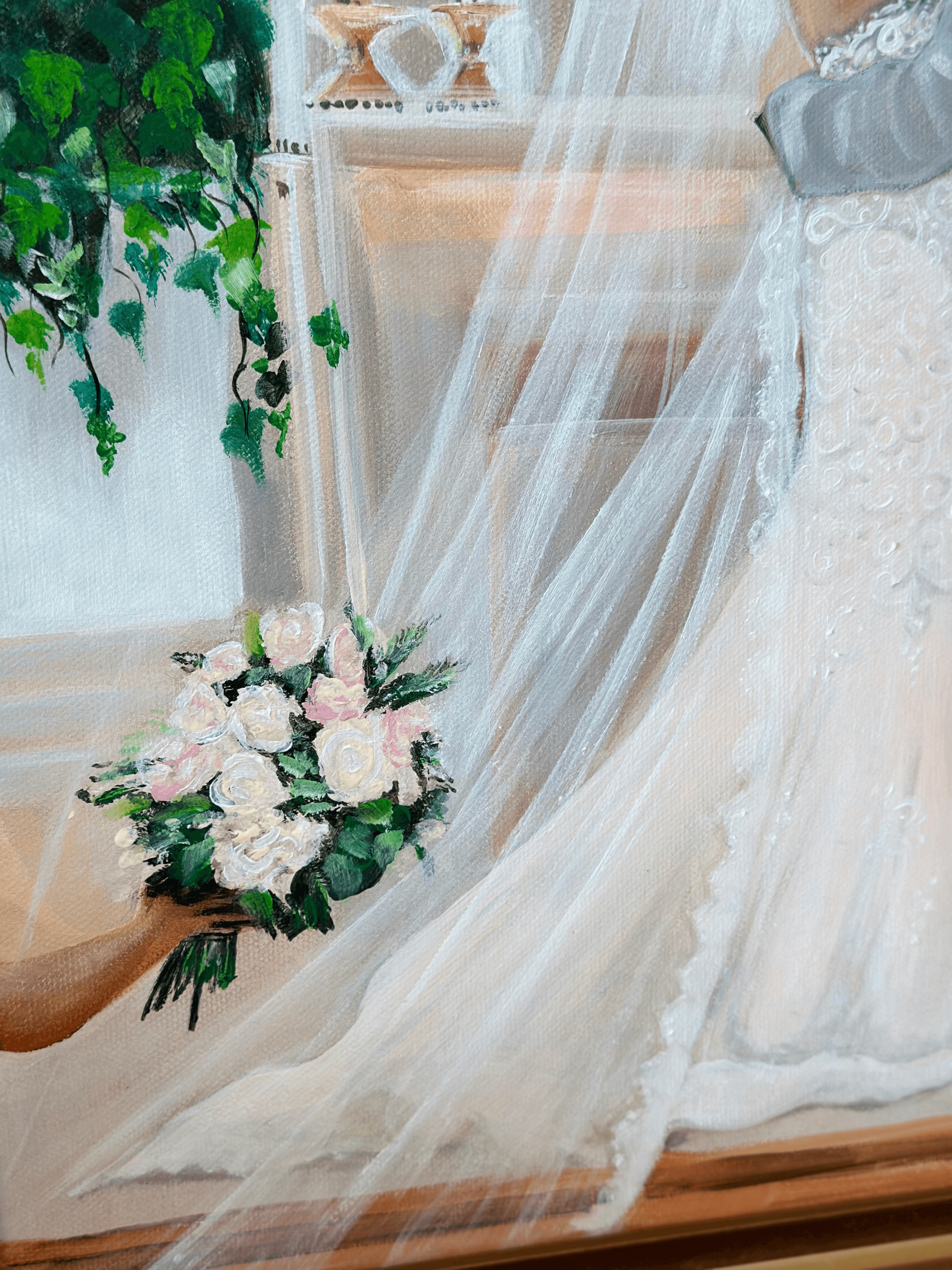 Love Is in the Air — a closer look at the precious details including the little girl's hand