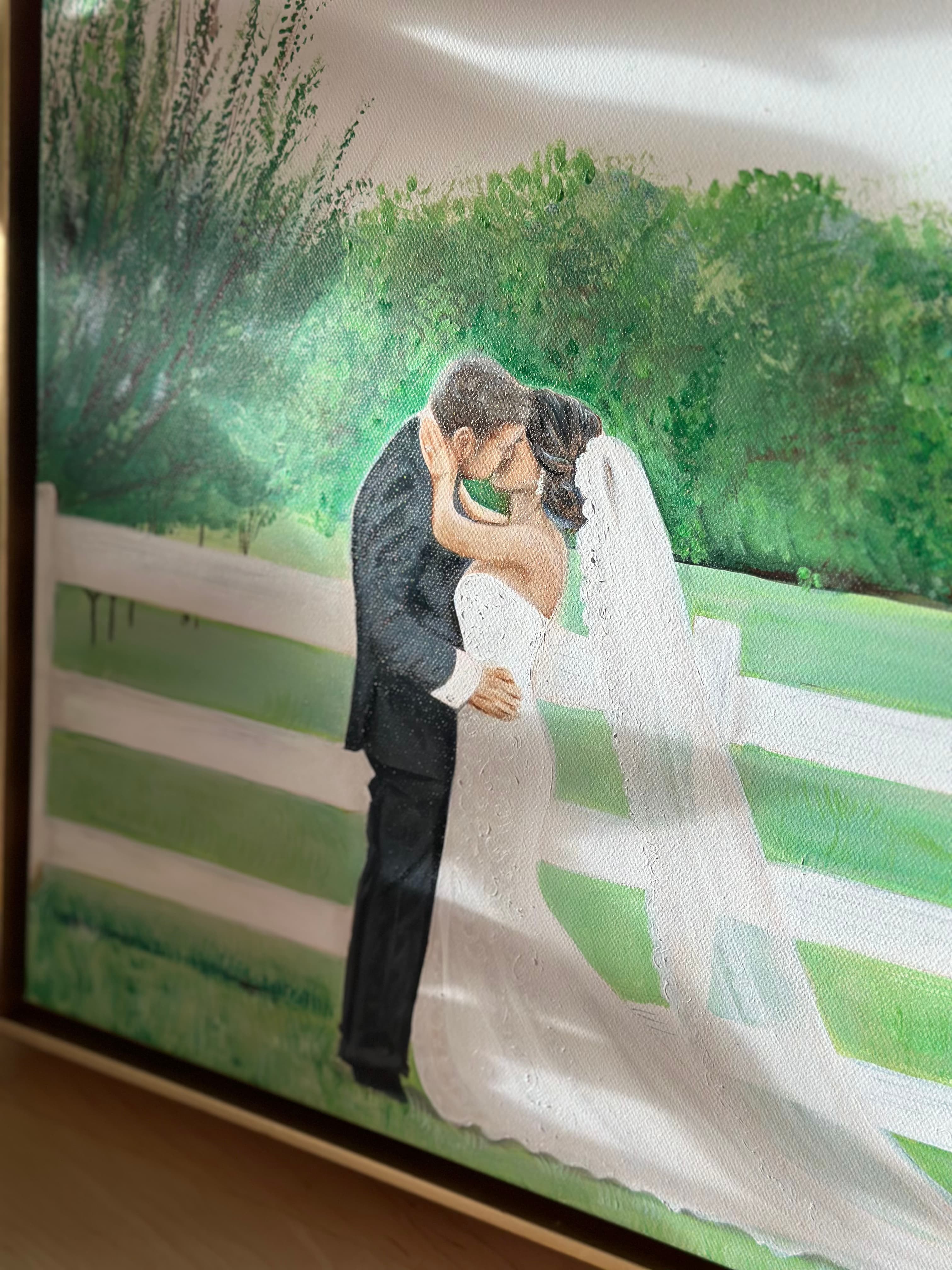 Additional view of the tranquil green setting painting