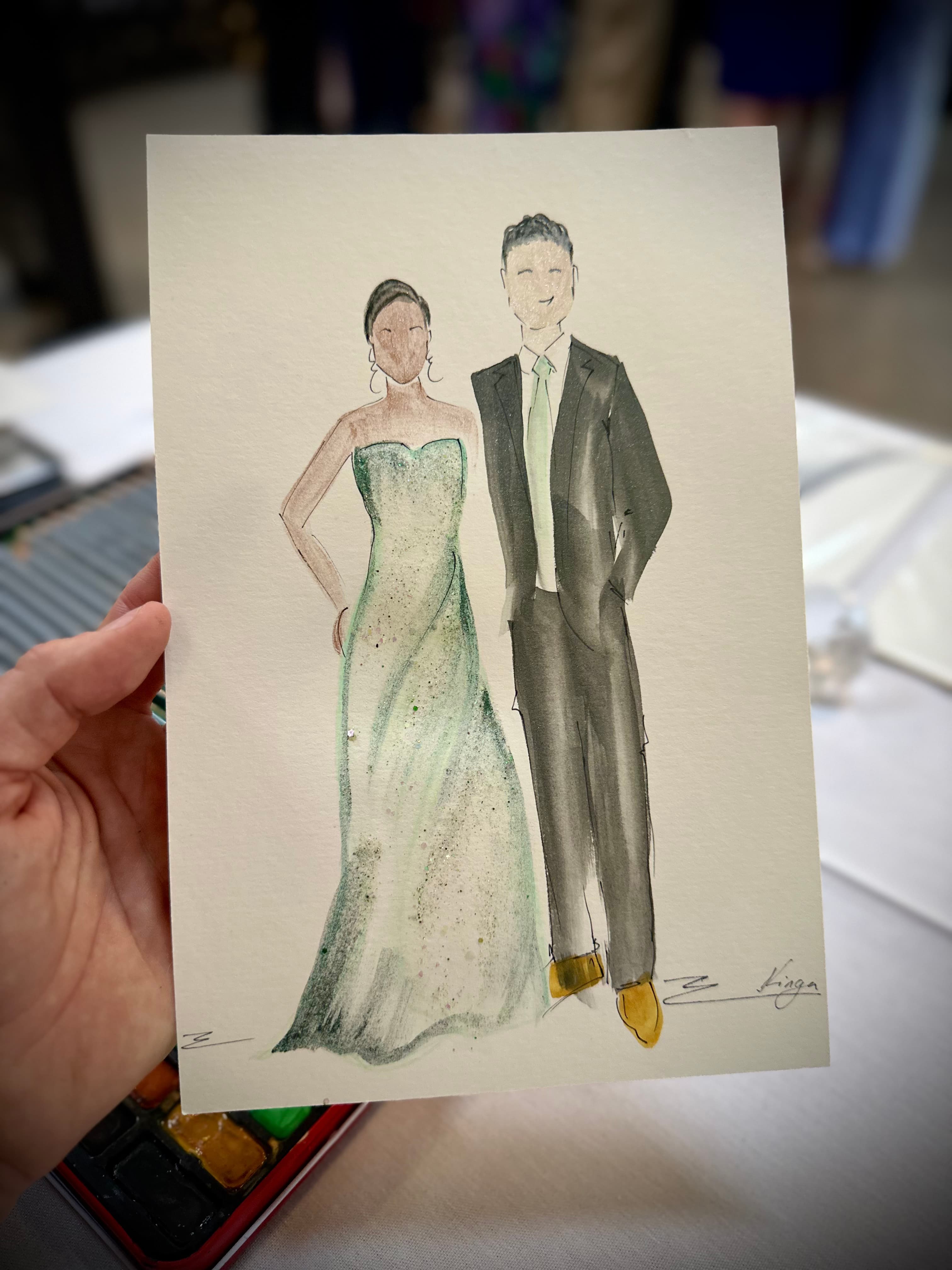Guest fashion illustration — keepsake from a special event