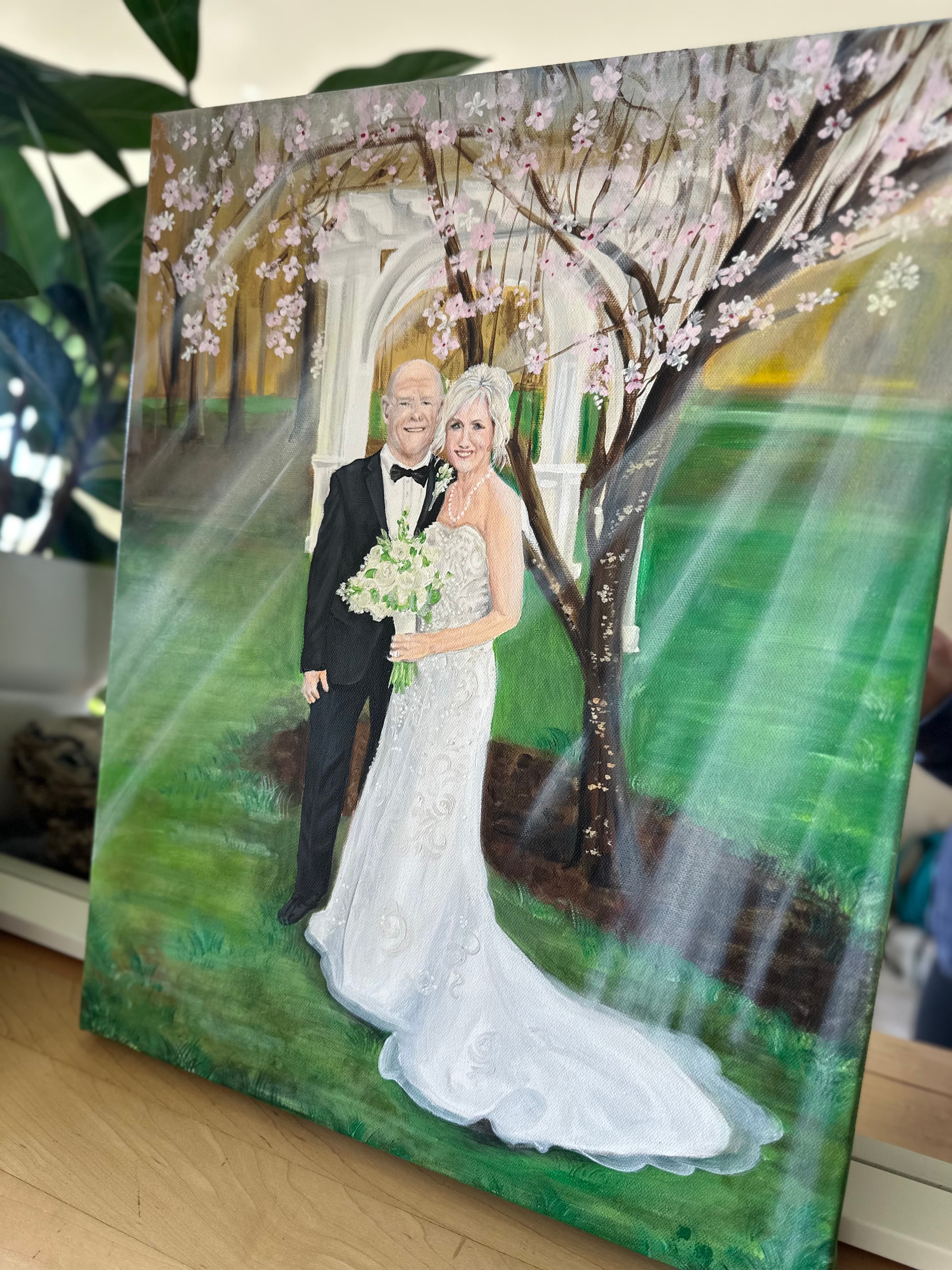 Wedding painting for the Sun Prairie neighborhood reception reveal