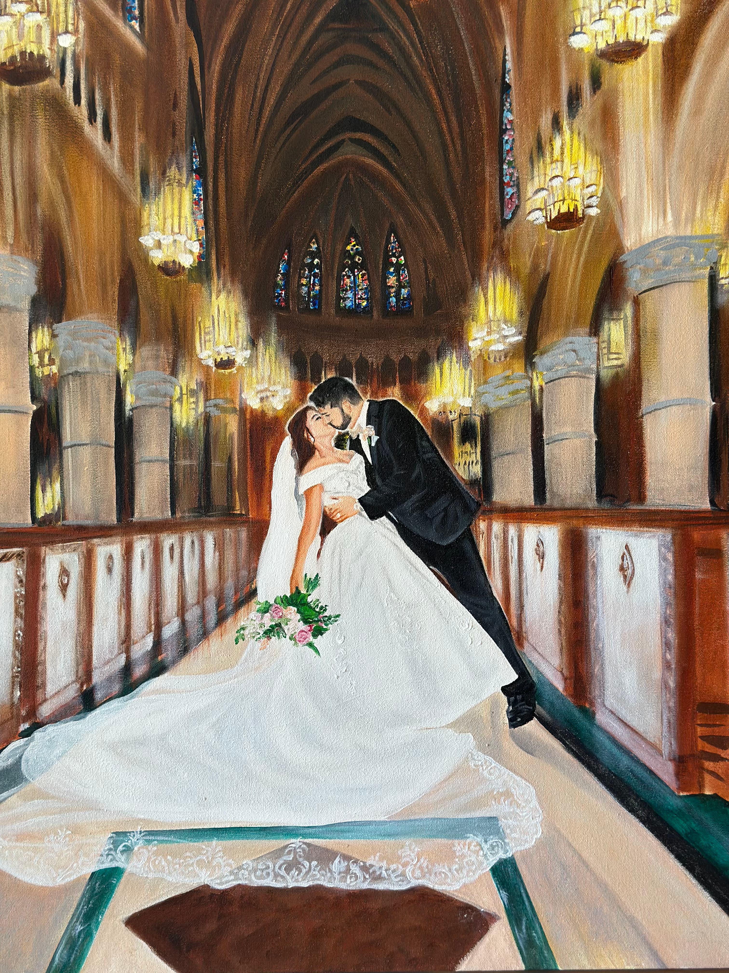 Detail from the magnificent church wedding painting