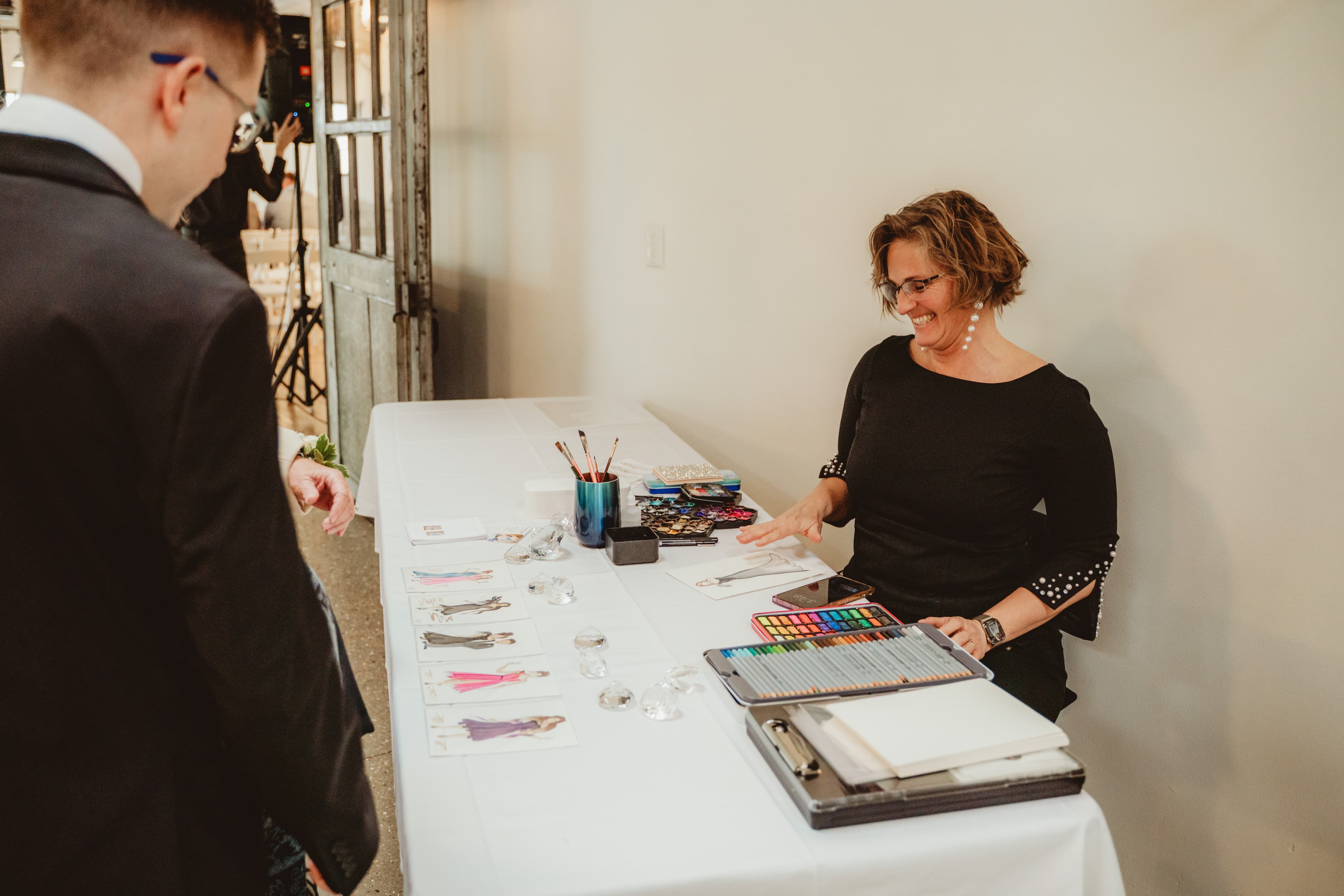 Fashion illustration keepsake — elegant wedding favor